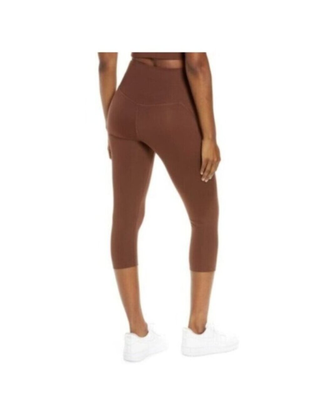 Girlfriend Collective Women's Orange & Brown Terra Crop Leggings Size 3XL